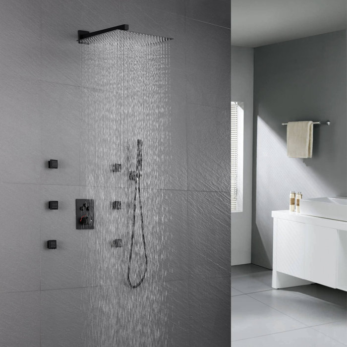 Wonderland America Thermostatic Complete Shower System with Roughin
